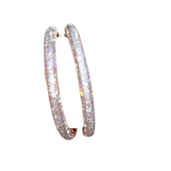 New Sterling and 18k Gold Large Hoop - Picture 6 of 8